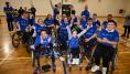 Munster players and supporters celebrate with the cup after the M.Donnelly GAA Wheelchair Hurling / Camogie All-Ireland Finals 2022 at Ashbourne Community School in Ashbourne, Meath. 